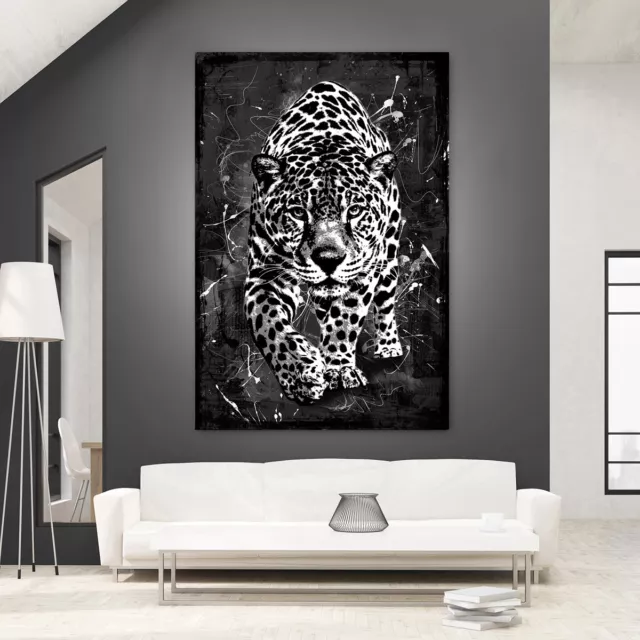 Leinwand Bild Xxl Abstrakt Leopard Natur Deko Wandbilder Kunstdruck Colour