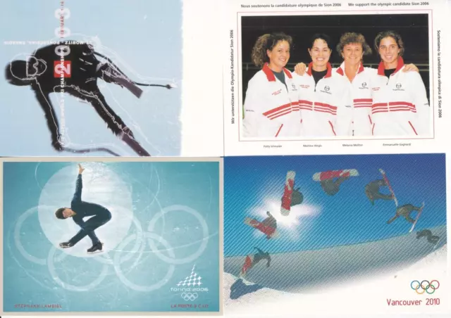 SVIZZERA - Lotto 56 cartoline e folder con affrancature varie - Materiale nuovo