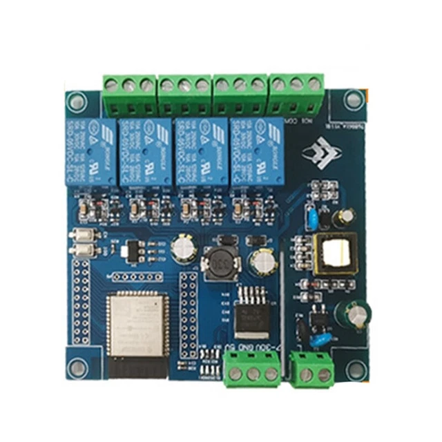 APKLVSR Modulo relè ESP a 4 canali, 220 V/DC 5 – 30 V, modulo relè con scheda di sviluppo Bluetooth ESP WiFi con porta 1/O per progetti di programmazione fai da te APKLVSR Modulo relè ESP a 4 canali, 220 V/DC 5 – 30 V, modulo relè con scheda di sviluppo Bluetooth ESP WiFi con porta 1/O per progetti di programmazione fai da te