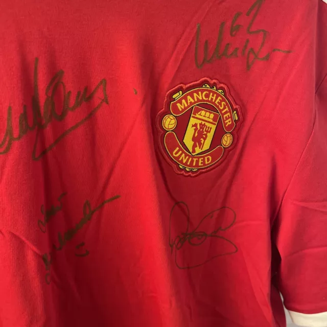 Manchester United Autographed Jersey  - May, Brown,McClair, Stepney