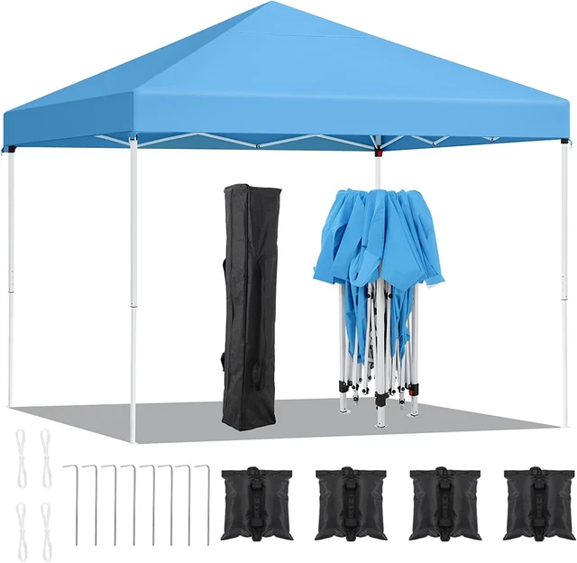 Pavillon 3x3 m Faltpavillon Popup Partyzelt Gartenzelt Wasserdicht UV-Schutz 50+