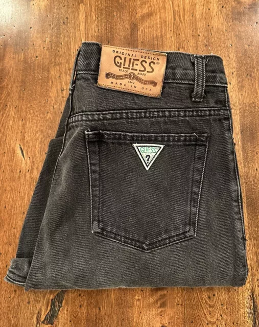 Vintage Guess By Georges Marciano Jeans Made In The USA Black Size 32x34 80s 90s