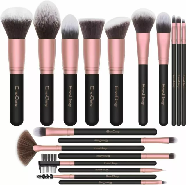 Set 18 Pennelli Make Up Trucco Professionale Perfette Per Liquidi Polvere Creme