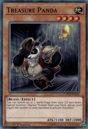 Yugioh! Treasure Panda - COTD-EN032 - Common - 1st Edition Near Mint, English