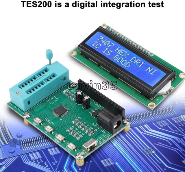 Integrated Circuit IC Tester for 74 40 45 lC Logic Gate Digital Meter TES200