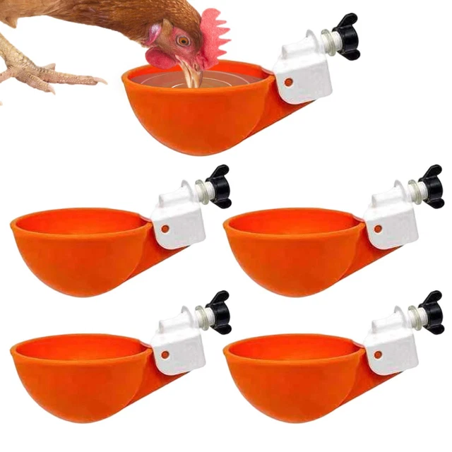 5/10pcs Automatic Water Cups Poultry Drinker Waterer Chicken Duck Quail Drinking