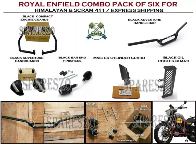 Royal Enfield "Paquete Combo De 6 Piezas" Himalayan & Scram 411 / Envío Express