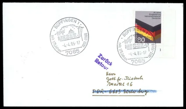 1985, Bundesrepublik Deutschland, 1265 FN, Brief - 1577824