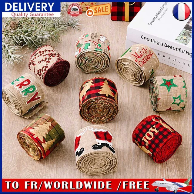 Christmas Strip Handicraft Accessories Craft Ribbon for Wreath Bows Bouquet Cake