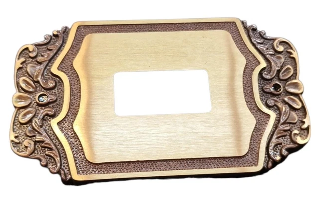 Placca Copri Interruttore Mandelli Magic, Ottone Oro Satinato, Modello 856 BAIA, Usato - Foto 3