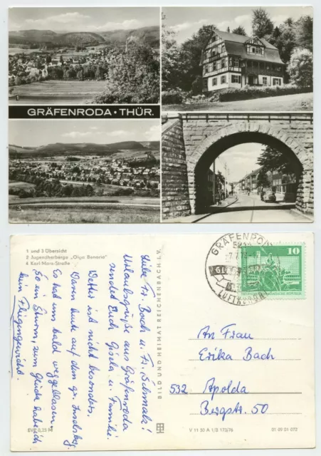 105705 - Gräfenroda - Echtfoto - Ansichtskarte, Sonderstempel 7.7.1978