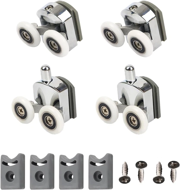 KEABATH Lot de 2 roulettes de porte en verre pour porte de douche