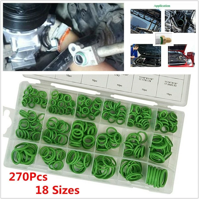 Set assortimento O Ring 270 pz gomma nitrilica metrica per guarnizione automobilistica
