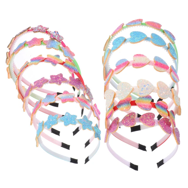 Fascia per fronte a cipolla rosa glitter decorazione a stelle bambini fasce per fronte piccolo tessuto