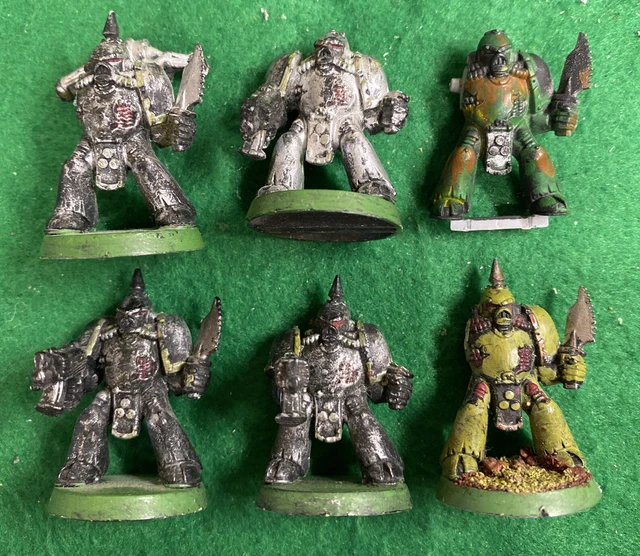 WARHAMMER 40K CLASSIC CHAOS NURGLE PLAGUEMARINES BITS x6 GAMES