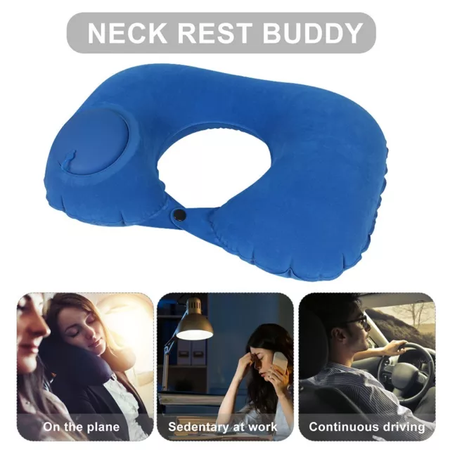 U-Shaped Inflatable Travel Pillow Neck Support Head Rest Airplane Sleep