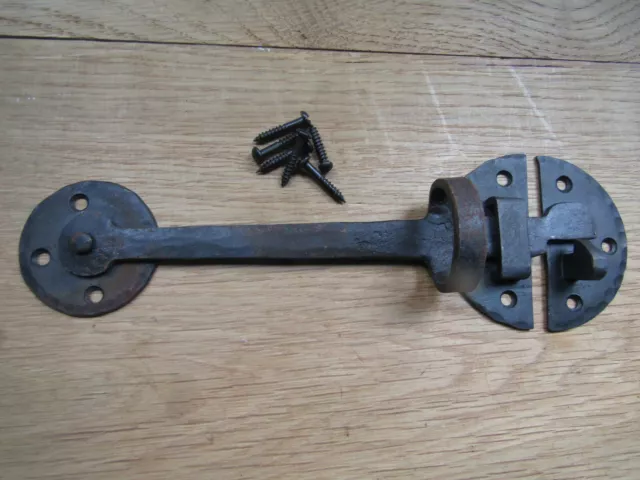 Vintage Style Hand Forged Old English Cupboard Door Latch Catch Wrought Iron