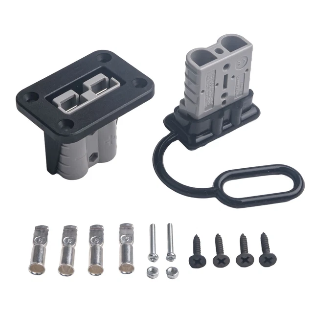 Dongge Connecteur Batterie 50A 600V - Câble 10 AWG 60 Cm - Prise Charge Chariot Élévateur, Treuil, Voiture Électrique, Panneau Solaire