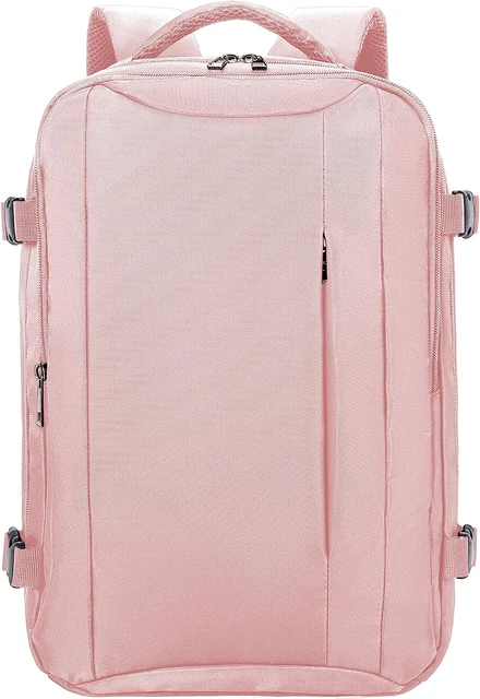 Borsone Da Viaggio Pieghevole 40x20x25 Cm: Borsa Da Cabina Con Scomparto Scarpe, Tasche Multiple, Tracolla Rimovibile, Per Palestra, Weekend, Donna E Uomo, Colore Rosa - 5