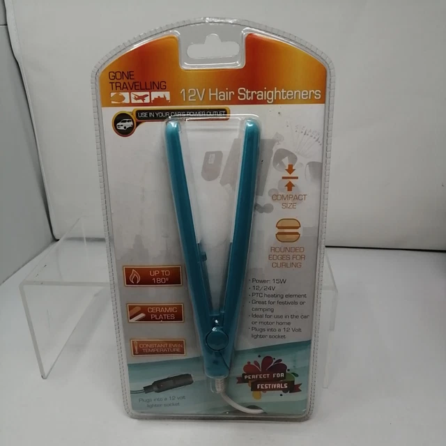Planchas de cabello portátiles para automóvil compactas de 12 V para festival de viajes para acampar-