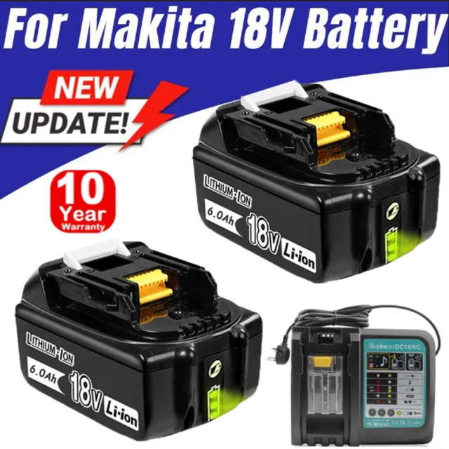 for Makita 18V 6.0Ah LXT400 Li-ion Battery BL1830 BL1840 BL1850 BL1860 / Charger