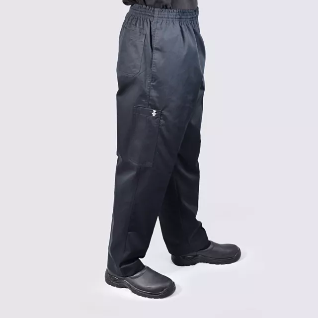 Chef Black Pants - Trousers - See handychef for chef jackets,aprons,shoes,caps.,