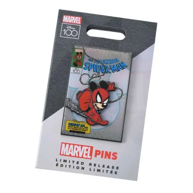 Marvel Mickey Pin Badge The Amazing Spider-Man Disney100 comic cover series