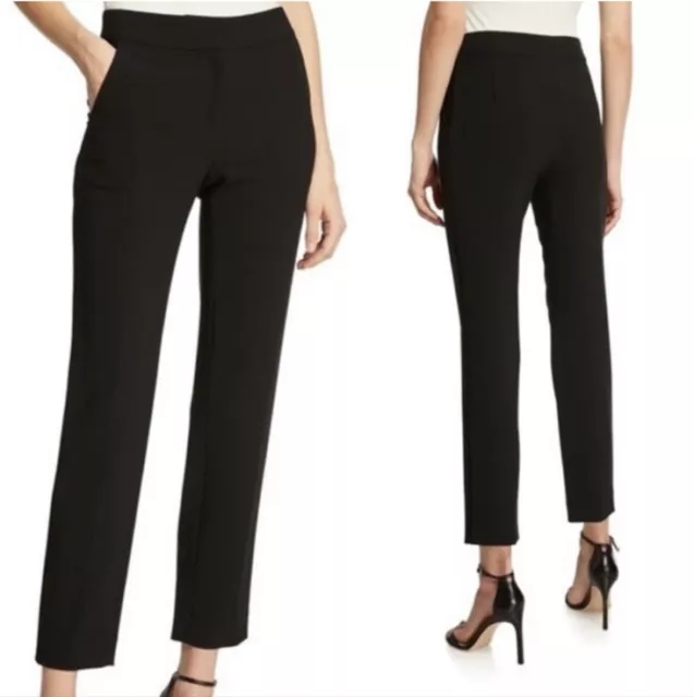 St. John Caviar Women's Size 8 Diana Straight Leg  Pants Black