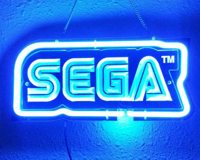 New Sega Game Room 3D Carved Neon Sign 14"x7" Light Lamp Glass Beer Bar Gift