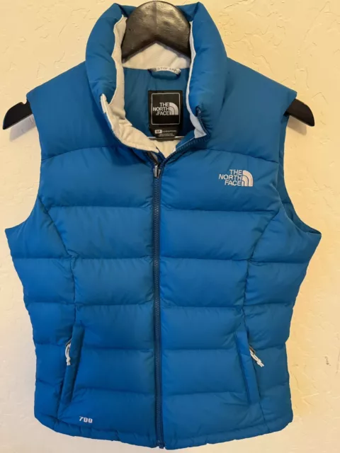 EUC THE NORTH FACE NOVELTY NUPTSE PUFFER 700 DOWN Brown VEST Women's XS