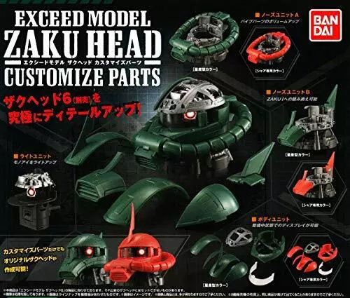 Gundam EXCEED MODEL ZAKU HEAD Customized Parts 7 Types Set figure