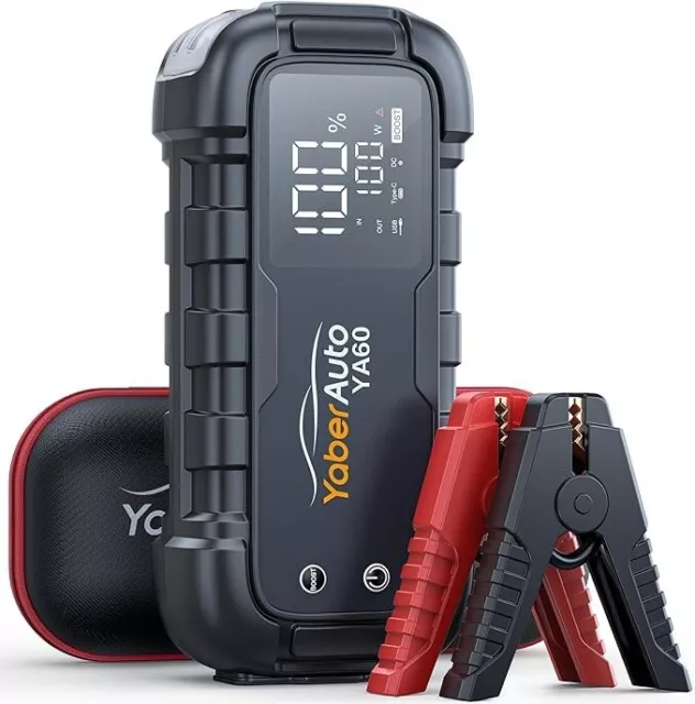 YaberAuto Jump Starter Power Pack, 6000A Peak 26800mAh Car Battery Booster