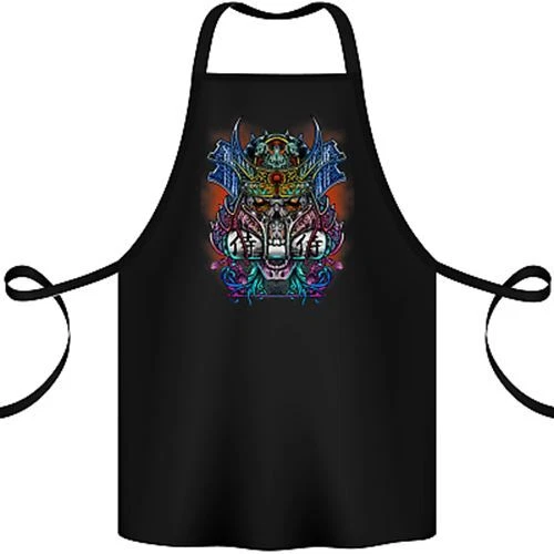 Samurai Skulls Japan Japanes MMA Cotton Apron 100% Organic