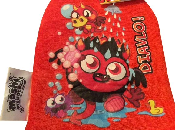 RED/ ORANGE MOSHI Monsters Diavlo Wash Mitt Childrens Bath Shower Hand  Flannel 2.45 - PicClick UK