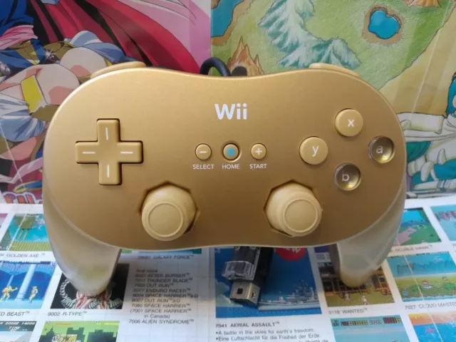 Nintendo Wii: Manette Classic Pro Or - Gold / Zelda [TOP & OFFICIEL] Fr