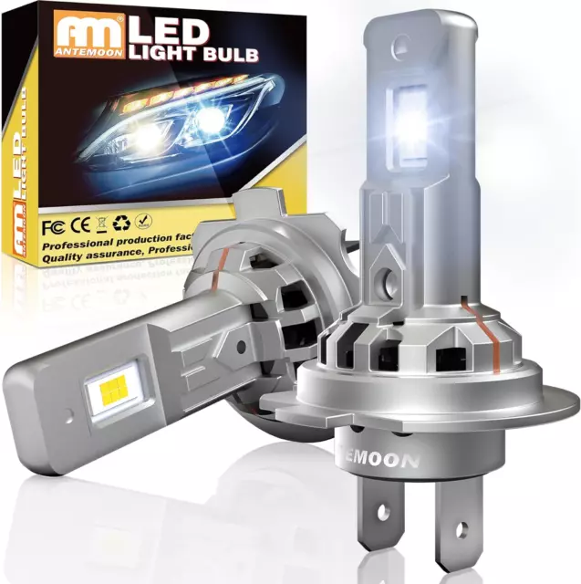 ANTEMOON H7 LED Lampadine per Fari Auto, 90W 18000LM H7 LED Canbus 6000K Bianco