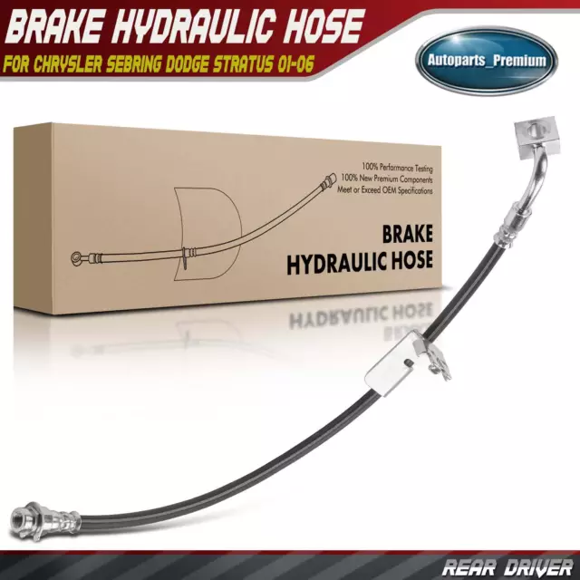 Rear Left LH Brake Hydraulic Hose for Chrysler Sebring Dodge Stratus 2001-2006