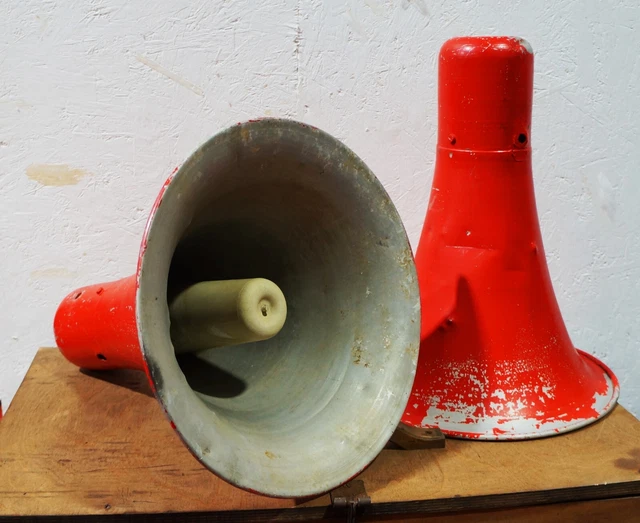Vintage European PA Tannoy Speakers Reclaimed Industrial Salvage Light Shades