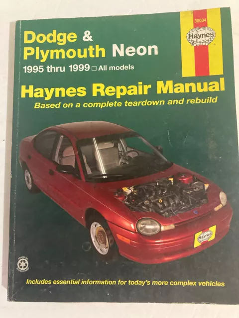 Haynes Repair Manual 30034 Dodge & Plymouth Neon 1995 - 1999