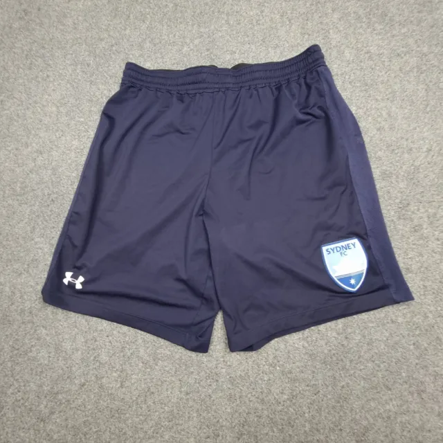 Sydney FC Shorts mens LARGE blue under armour sport football a-league Size L
