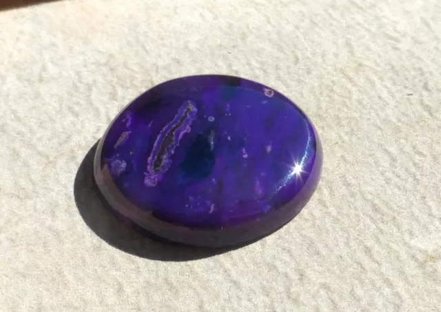 Natural hand cut PLUM purple Sugilite cabochon Wessel Mine SA 51.15 TCW