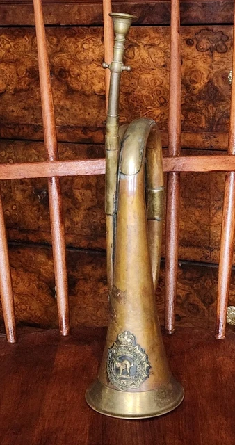 Bugle Militaire En Laiton 15,2 Cm - Corne Armée Plaqué Cuivre - Cadeau Enfant