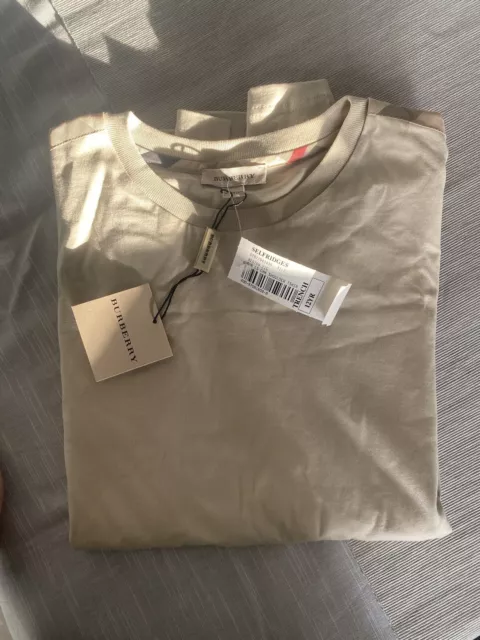Burberry Boys top tshirt Beige age 12 / 152 Cm