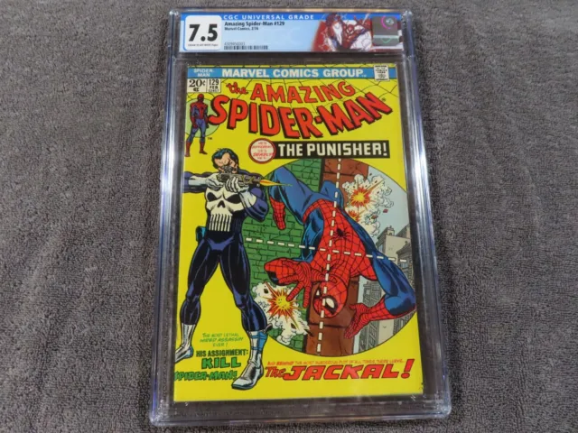 1974 MARVEL Comics AMAZING SPIDER-MAN #129 Key 1st ap. of the PUNISHER - CGC 7.5
