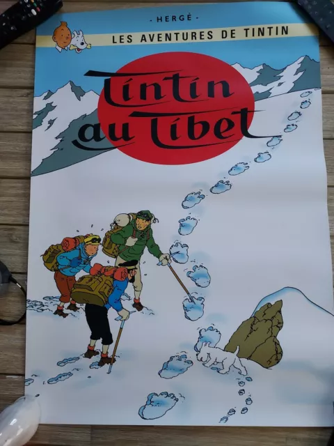 Affiche Tintin Au Tibet.editions Herge/Moulinsart