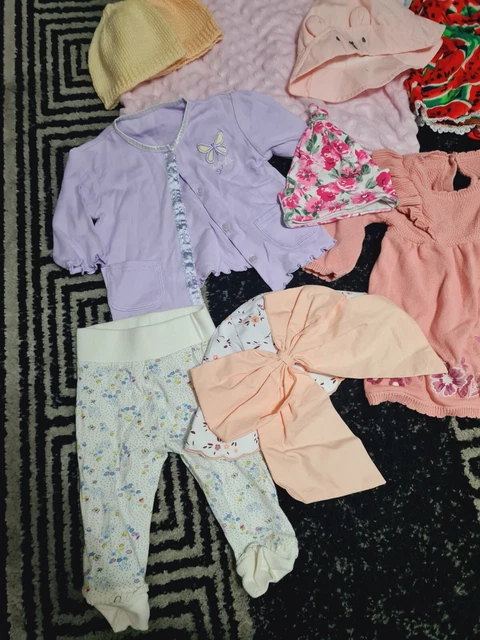 #A89💜 Huge Bundle Of Baby Girl Clothes 0-3-6months NEXT GEORGE TED.B ELLE FRED& 12