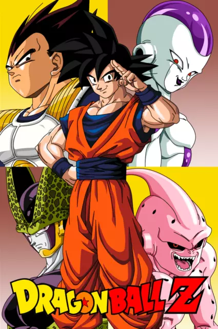 Dragon Ball Poster Cell and Saiyajins 18inx12in Free Shipping