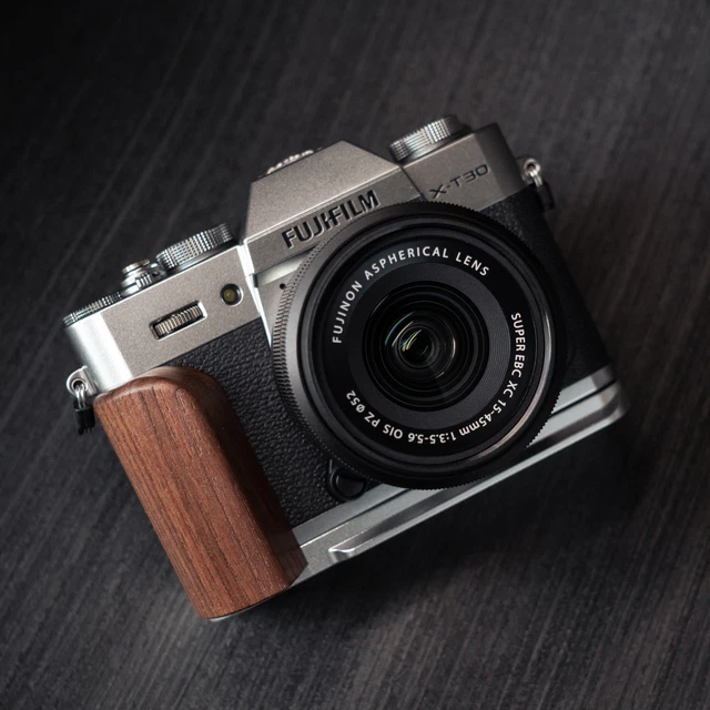 WOOD L HAND Grip For Fujifilm Fuji XT30II XT30 XT20 Camera Alloy QR