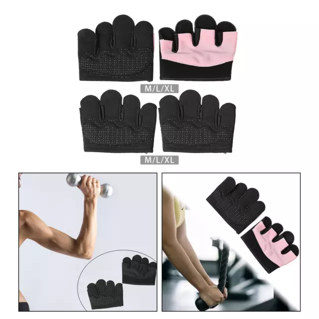 Half Finger Gloves Workout Gloves Shock Absorbing Palm Protection Weight Lifting