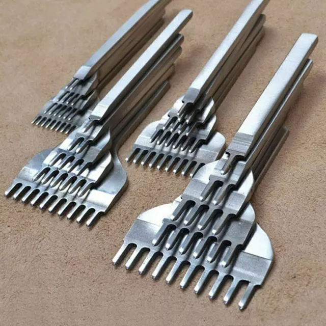 3/4/5/6mm Locher Leder Handwerk Werkzeuge DIY Stanzwerkzeug Set Loch Nähte Zinke